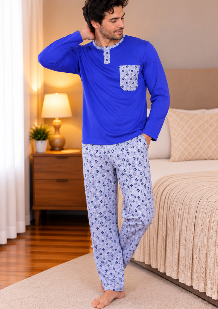 Pijama Algodón Jersey Hombre 2 Piezas PHO80