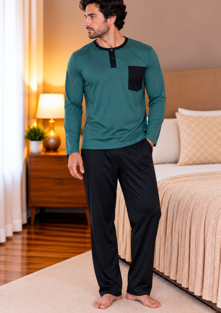 Pijama Algodón Jersey Hombre 2 Piezas PHO110