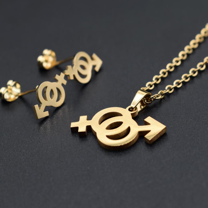 Set De Collar y Aretes Venus y Marte FSETK36
