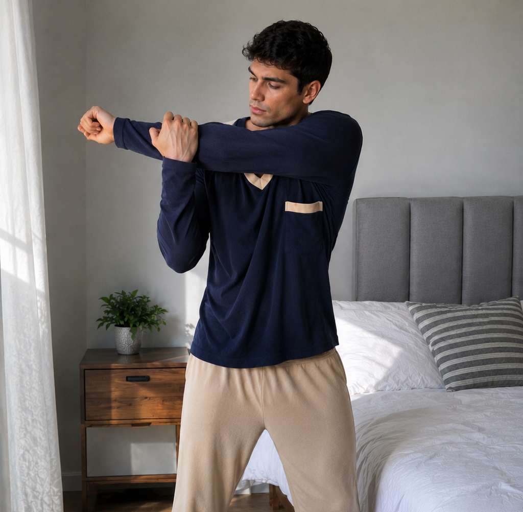 Pijama Micropolar Azul Beige PHO40